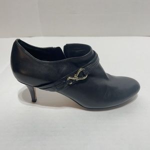 Cole Haan Shoes Size 8.5 Womens Black Marta Leather Pump Heels Round Toe N Air